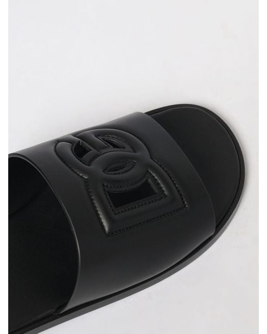 Dolce & Gabbana White Dolce &Amp Gabbana Leather Slippers for men