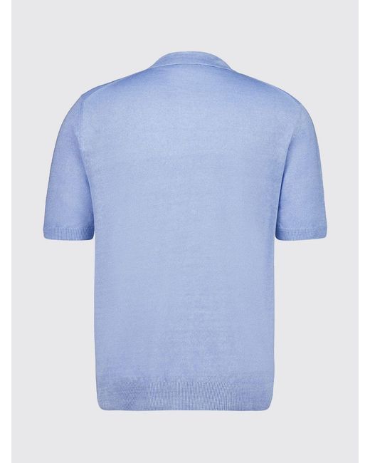 120% Lino Blue T-Shirt for men
