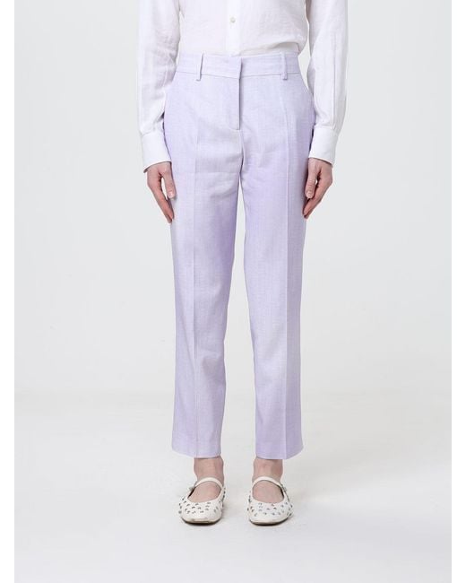 Ermanno Scervino Purple Slim Fit Viscose Trousers