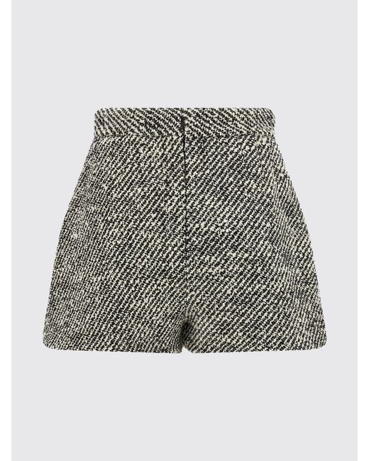 Versace Black High-Waisted Abstract Pattern Tweed Shorts