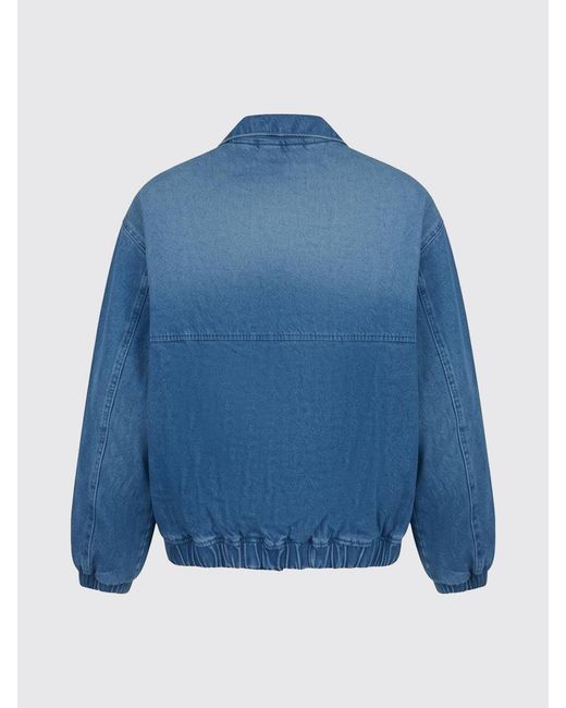 Carrera Blue Barrau Cotton Bomber Jacket With High Neck And Concealed Closure for men