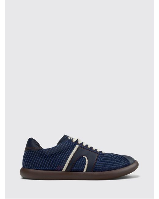 Camper Blue Pelotas Soller Recycled Polyester And Leather Sneakers With Stitching for men