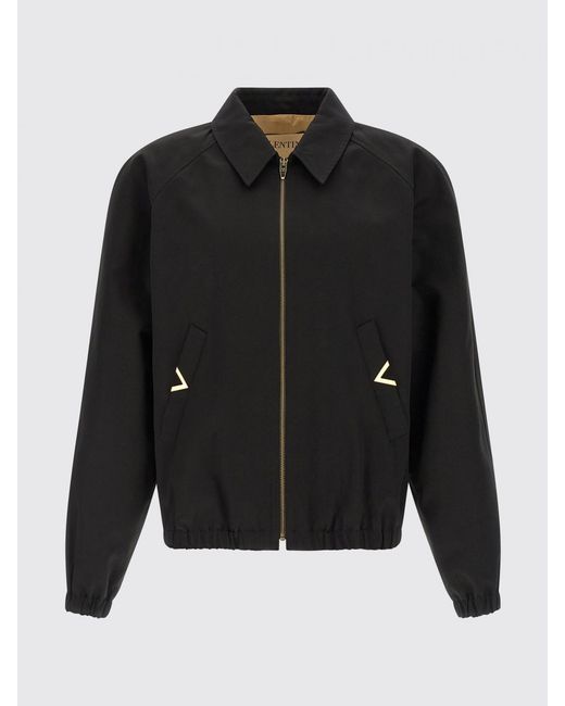 Valentino Black Cotton Shirt Jacket for men