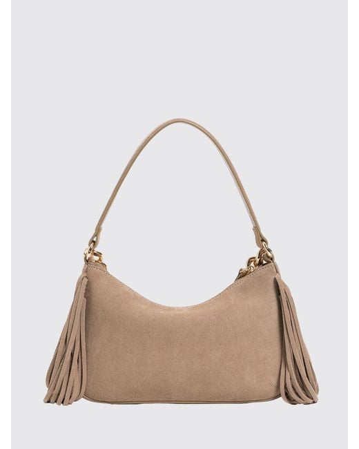 Twinset Natural Liliane Suede Fringed Bag