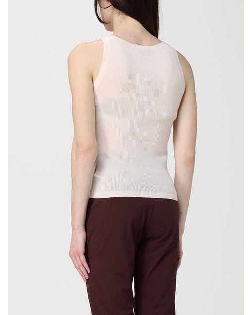 Elisabetta Franchi Red Wool Top With Logo