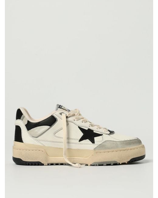 Golden Goose Deluxe Brand Natural Forty 2 Used Leather And Mesh Sneakers for men