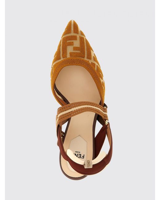 Fendi Brown Colibrì Slingback