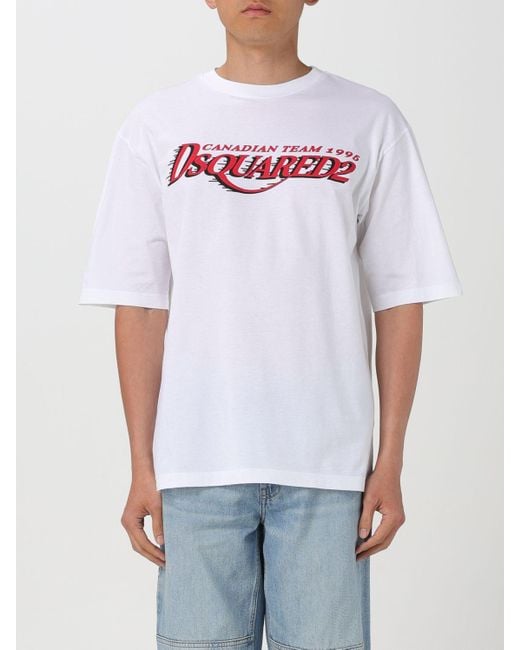 T-shirt con logo di DSquared² in White da Uomo