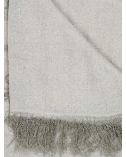 Faliero Sarti Gray Modal And Cashmere Scarf