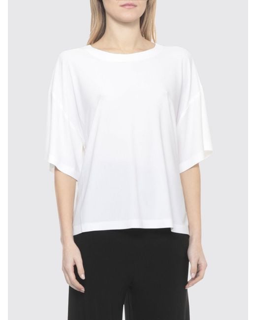 Norma Kamali White Basic Polyester T-Shirts