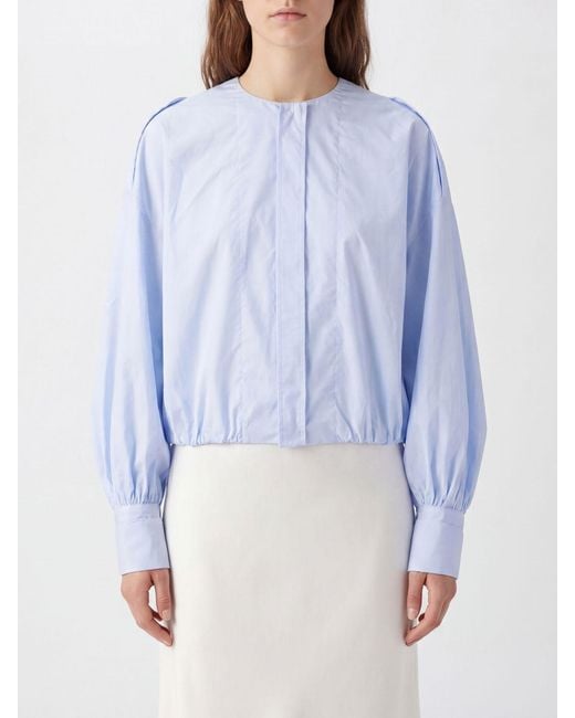 Thelatest Blue Cotton Poplin Shirt