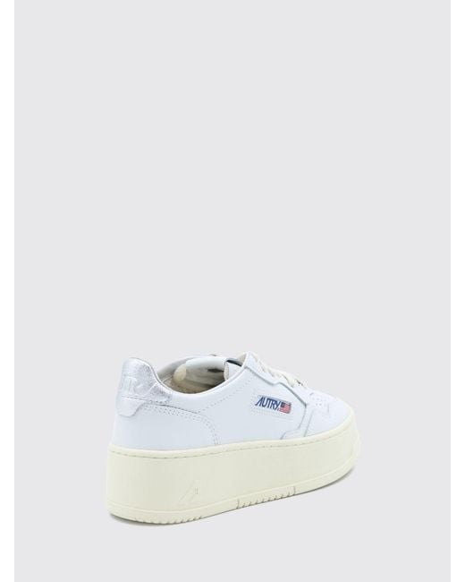Autry White Medalist Platform Low Sneakers
