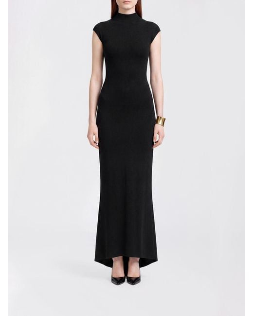 Tom Ford Black Asymmetric Viscose Dress
