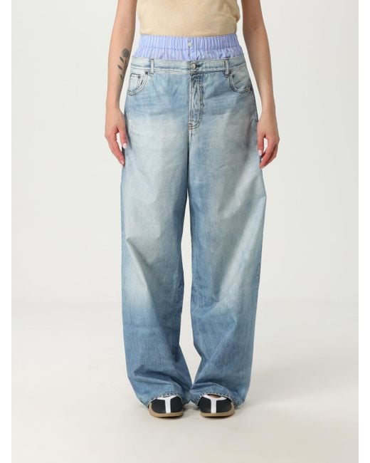 Acne Blue Hose Damen
