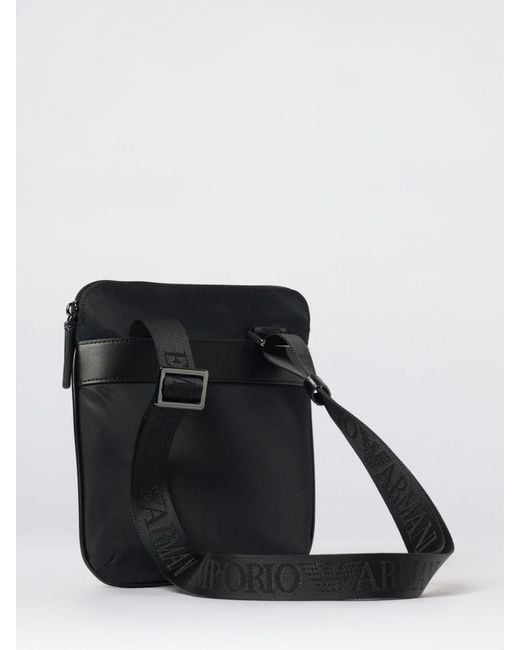 Emporio Armani Black Nylon Shoulder Bag for men