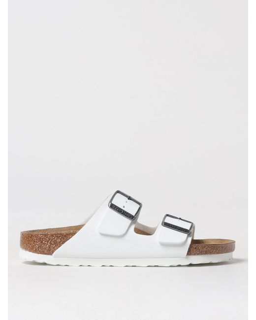 Birkenstock White Arizona Birko-Flor Sandals for men