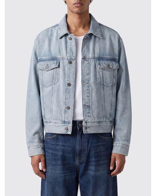 Fear Of God Blue Cotton Denim Shirt Jacket With Multiple Pockets And Metal Buttons for men