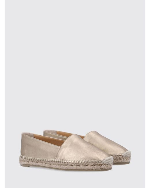 Castaner Natural Kenda Laminated Leather Espadrilles