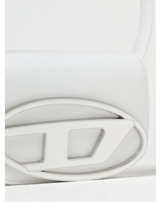 DIESEL White 1Dr Nappa Leather Bag