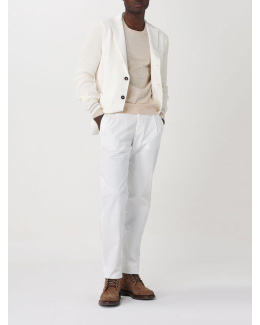 Pantalone in cotone di Eleventy in White da Uomo