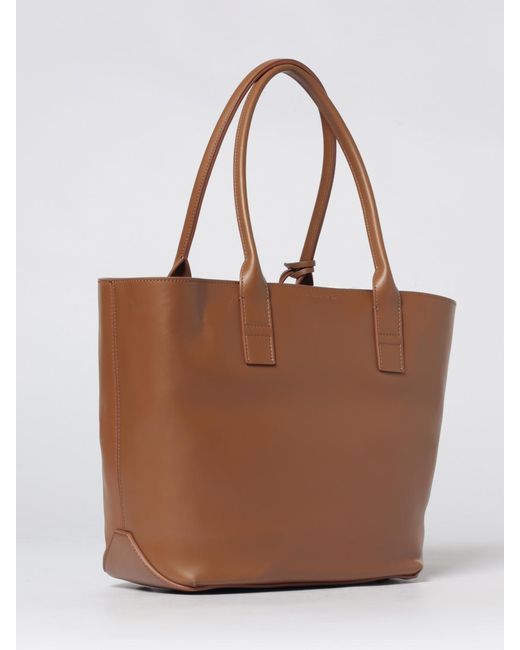 Hogan Brown Script Leather Bag