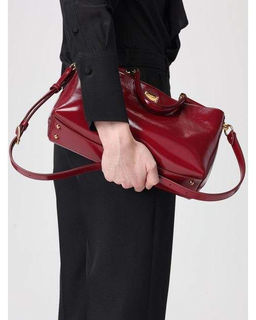 Dolce & Gabbana Red Dolce &Amp Gabbana Vittoria Polished Leather Bag