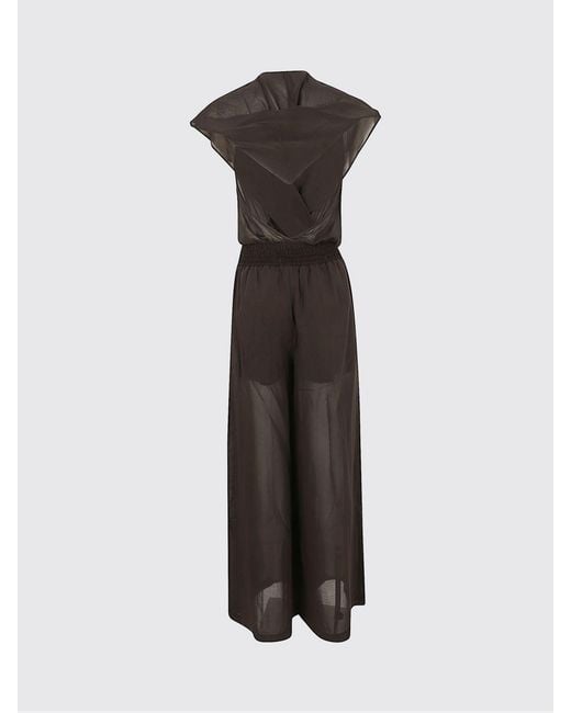 Pinko Black Cotton Blend Jumpsuit