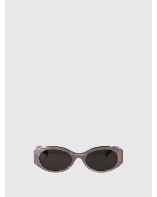 Balenciaga White Cat-Eye Acetate Sunglasses With Monogram Logo And Dark Lenses