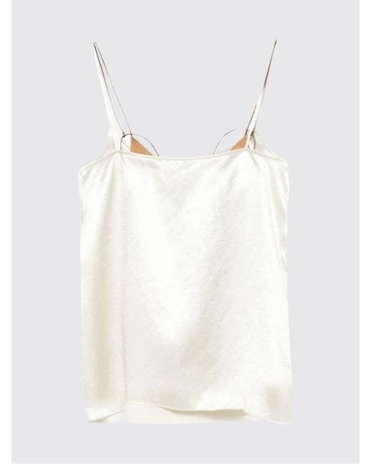 Alysi White Basic Satin Top