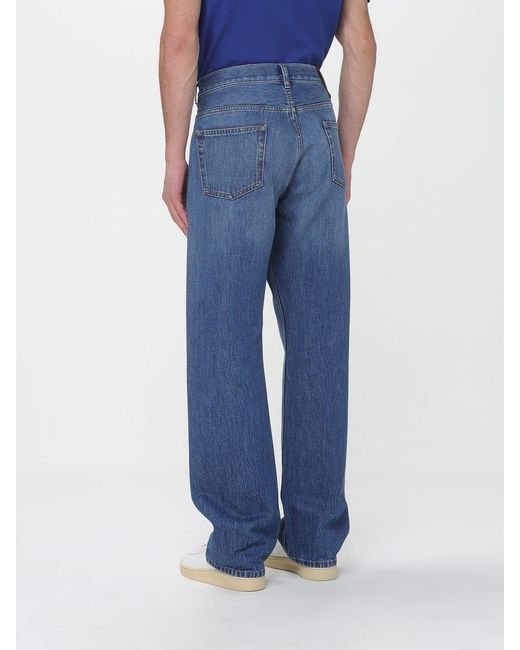 Valentino Blue Cotton Straight Leg Jeans for men