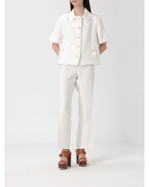 Etro White Linen Blazer
