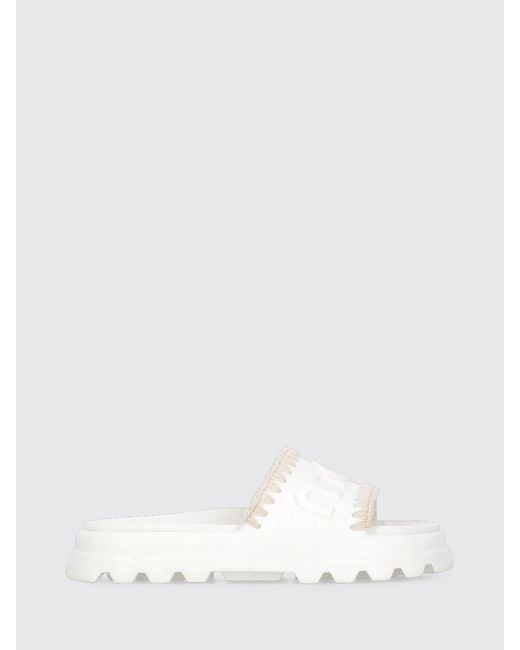 Mou White Eva Rubber Sliders