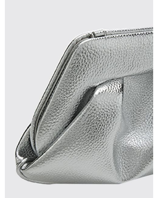 THEMOIRÈ White Themoir&Egrave Bios Laminated Vegan Leather Clutch