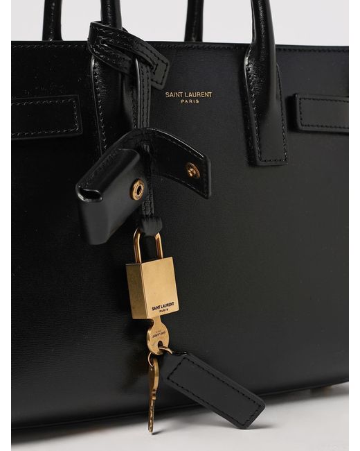 Sac Sac De Jour Nano En Cuir Palmellato Saint Laurent en coloris Black