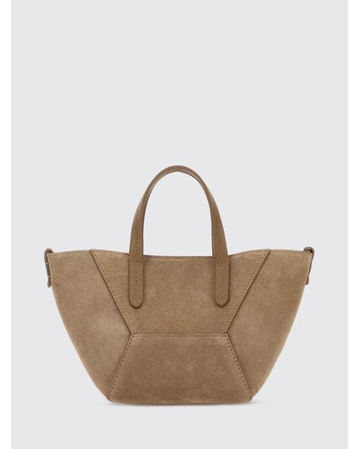 Brunello Cucinelli Natural Bc Duo Suede Tote Bag