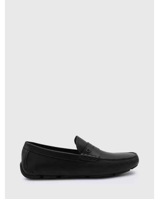 Ferragamo White Leather Driver Loafers for men