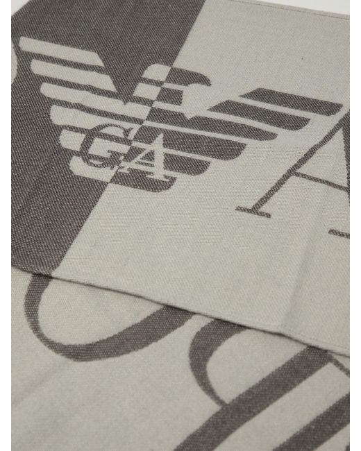 Emporio Armani Gray Scarf for men