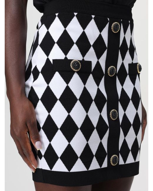 Short Skirts Balmain de color Black