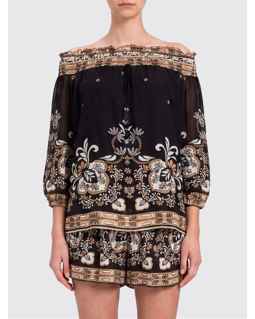 Twinset Black Liberty Viscose Top
