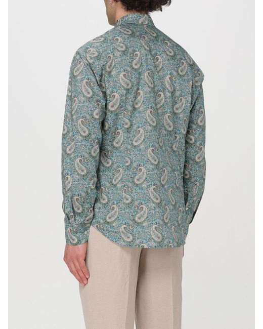 Camicia in cotone con stampa di Mc2 Saint Barth in Blue da Uomo