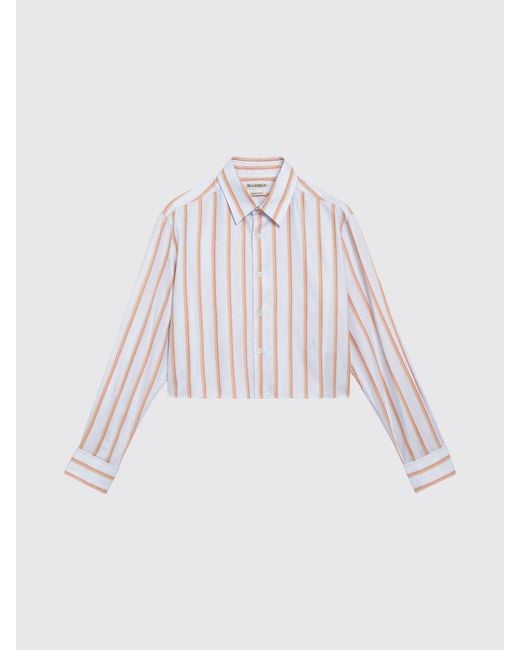 J.W. Anderson White Striped Cotton Shirt With Classic Collar