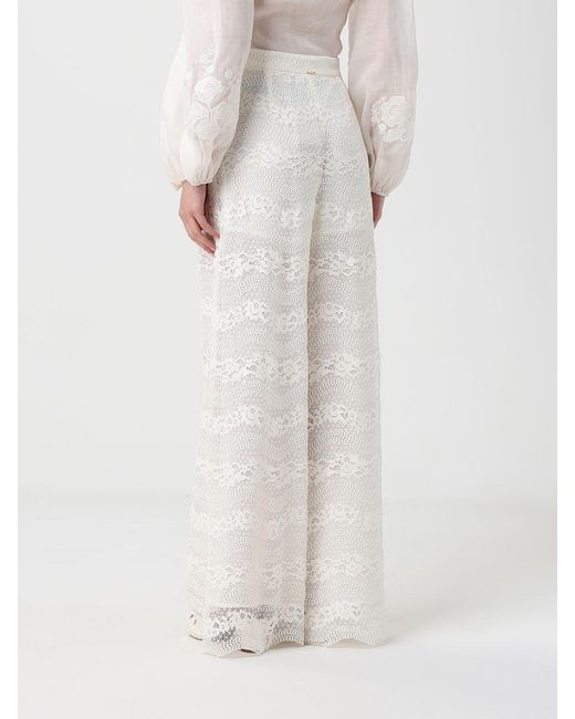 Twinset White Lace Trousers