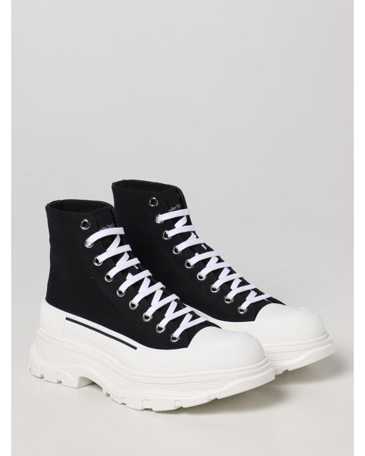 Alexander McQueen Natural Canvas Ankle Boots for men