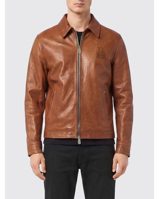 Billionaire Brown Sheepskin Leather Jacket for men