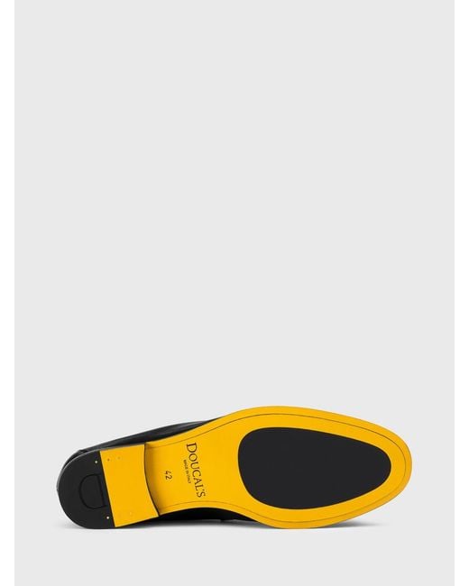 Doucal's White Leather Loafers for men