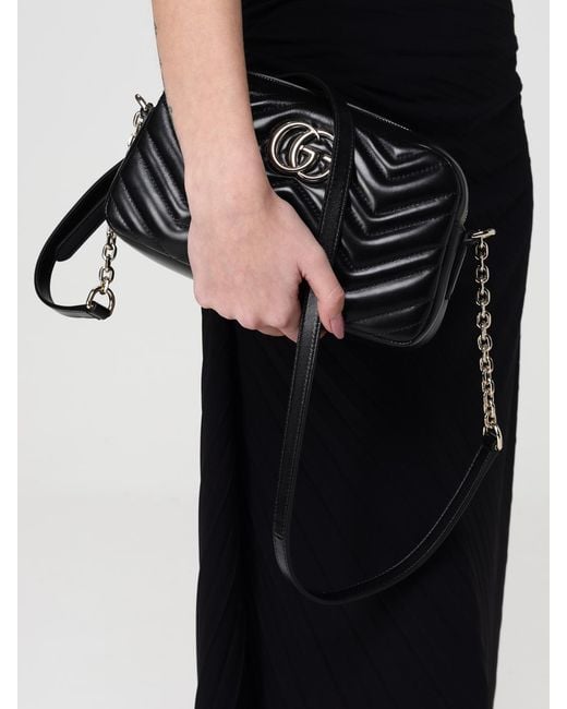 Gucci Black Gg Marmont Bag