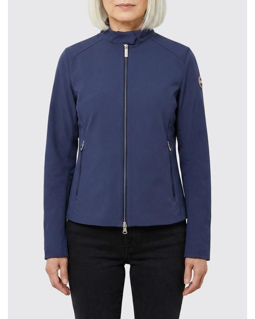 Colmar Blue Polyester Biker Jacket