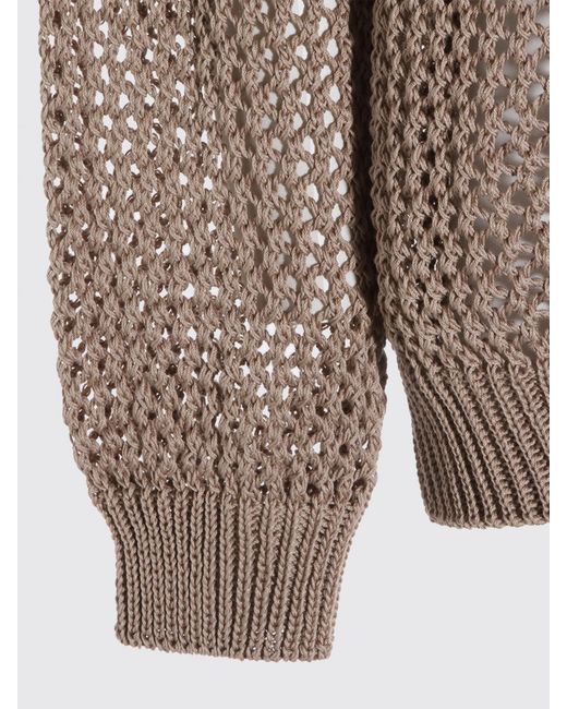 Maison Kitsuné Brown Maison KitsunÉ Cotton Knit Top for men