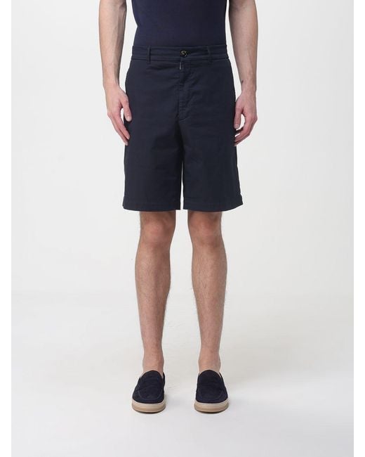 Brunello Cucinelli Blue Cotton Chino Shorts for men