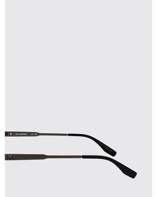 Karl Lagerfeld White Irregular Shape Metal Sunglasses With Embossed Logo